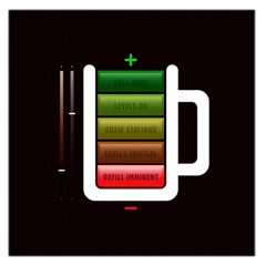 Black Energy Battery Life Large Satin Scarf (square) by BangZart