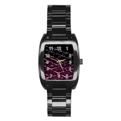 Computer Keyboard Stainless Steel Barrel Watch by BangZart