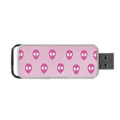 Alien Pattern Pink Portable Usb Flash (one Side) by BangZart
