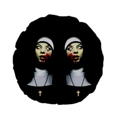 Horror Nuns Standard 15  Premium Round Cushions by Valentinaart