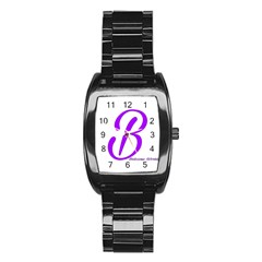 Belicious World  b  Purple Stainless Steel Barrel Watch by beliciousworld