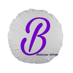 Belicious World  b  Purple Standard 15  Premium Flano Round Cushions by beliciousworld