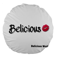 Belicious World Logo Large 18  Premium Flano Round Cushions by beliciousworld