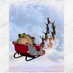 Christmas, Santa Claus With Reindeer Canvas 12  X 16   by FantasyWorld7
