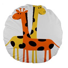 Giraffe Africa Safari Wildlife Large 18  Premium Round Cushions by Nexatart