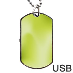Green Soft Springtime Gradient Dog Tag Usb Flash (one Side) by designworld65