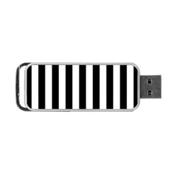 Black And White Stripes Portable Usb Flash (two Sides) by designworld65