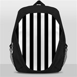 Black And White Stripes Backpack Bag Front