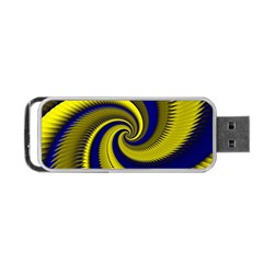 Blue Gold Dragon Spiral Portable Usb Flash (one Side) by designworld65