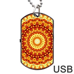 Powerful Love Mandala Dog Tag Usb Flash (one Side) by designworld65