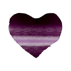 Ombre Standard 16  Premium Flano Heart Shape Cushions by ValentinaDesign
