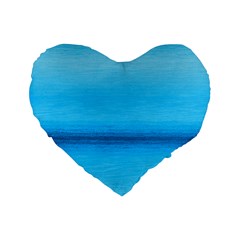 Ombre Standard 16  Premium Flano Heart Shape Cushions by ValentinaDesign