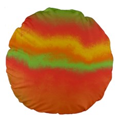 Ombre Large 18  Premium Flano Round Cushions by ValentinaDesign