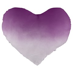Ombre Large 19  Premium Heart Shape Cushions by ValentinaDesign