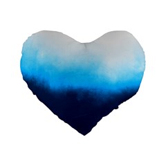 Ombre Standard 16  Premium Flano Heart Shape Cushions by ValentinaDesign