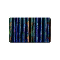 Stylish Colorful Strips Magnet (name Card) by gatterwe