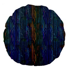 Stylish Colorful Strips Large 18  Premium Flano Round Cushions by gatterwe