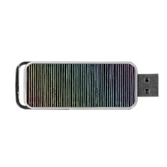 Stylish Rainbow Strips Portable Usb Flash (two Sides) by gatterwe