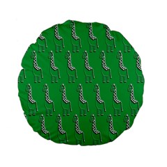 Giraffe Pattern Wallpaper Vector Standard 15  Premium Flano Round Cushions by Nexatart