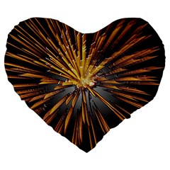 Pyrotechnics Thirty Eight Large 19  Premium Heart Shape Cushions by Nexatart