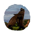 Komodo Dragons Fight Standard 15  Premium Round Cushions Back
