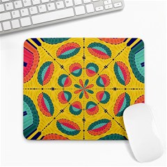 Textured Tropical Mandala Large Mousepads by linceazul