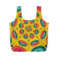 Textured Tropical Mandala Full Print Recycle Bags (m)  by linceazul