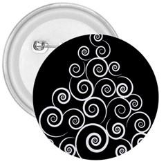 Abstract Spiral Christmas Tree 3  Buttons by Mariart