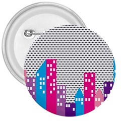 Building Polka City Rainbow 3  Buttons by Mariart