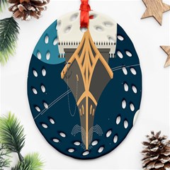 Planetary Resources Exploration Asteroid Mining Social Ship Ornament (oval Filigree) by Mariart