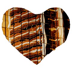 Abstract Architecture Background Large 19  Premium Flano Heart Shape Cushions by Nexatart