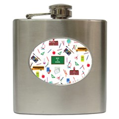 Back To School Hip Flask (6 Oz) by Valentinaart