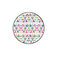 Birds Fish Flowers Floral Star Blue White Sexy Animals Beauty Rainbow Pink Purple Blue Green Orange Hat Clip Ball Marker (10 Pack) by Mariart