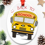 Back to school - school bus Ornament (Oval) Front