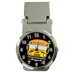 Back To School - School Bus Money Clip Watches by Valentinaart
