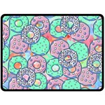 Donuts pattern Double Sided Fleece Blanket (Large)  80 x60  Blanket Back