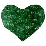 Heart pattern Large 19  Premium Heart Shape Cushions Back