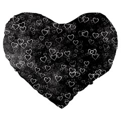 Heart Pattern Large 19  Premium Heart Shape Cushions by ValentinaDesign