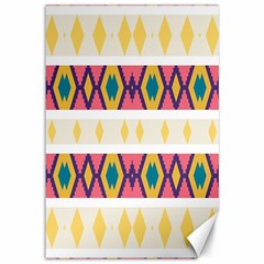 Rhombus And Stripes                            Canvas 12  X 18  by LalyLauraFLM