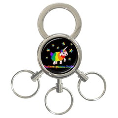 Unicorn Sheep 3-ring Key Chains by Valentinaart
