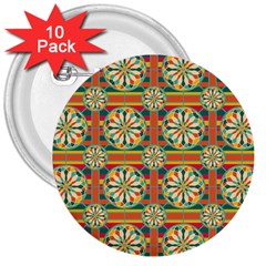 Eye Catching Pattern 3  Buttons (10 Pack)  by linceazul