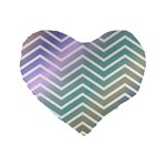 Zigzag Line Pattern Zig Zag Standard 16  Premium Flano Heart Shape Cushions Front