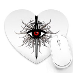 Inquisition Symbol Heart Mousepads by Valentinaart