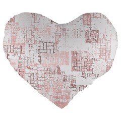 Abstract Art Large 19  Premium Heart Shape Cushions by ValentinaDesign