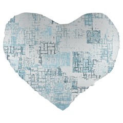 Abstract Art Large 19  Premium Heart Shape Cushions by ValentinaDesign