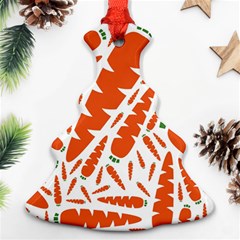 Carrots Fruit Vegetable Orange Christmas Tree Ornament (two Sides) by Mariart