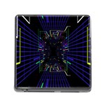 Seamless 3d Animation Digital Futuristic Tunnel Path Color Changing Geometric Electrical Line Zoomin Memory Card Reader (Square) Front
