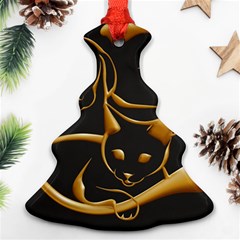 Gold Dog Cat Animal Jewel Dor¨| Ornament (christmas Tree)  by Nexatart