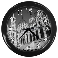 Architecture Parliament Landmark Wall Clocks (black) by Nexatart