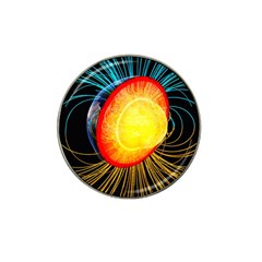 Cross Section Earth Field Lines Geomagnetic Hot Hat Clip Ball Marker by Mariart
